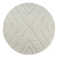 RUNDTEPPICH Berber ATRIO Polypropylen Creme 120 x 120 cm - Beige, Textil (120/120cm) - KADIMA DESIGN
