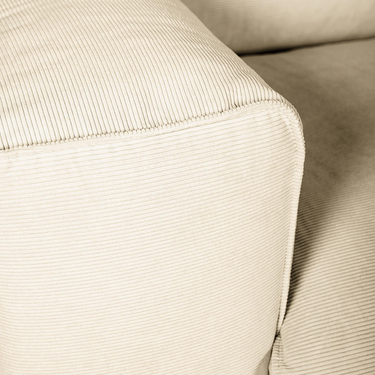 3-SITZER ECKSOFA mit Recamiere - Beige/Schwarz, Kunststoff/Textil (295/231cm) - home24