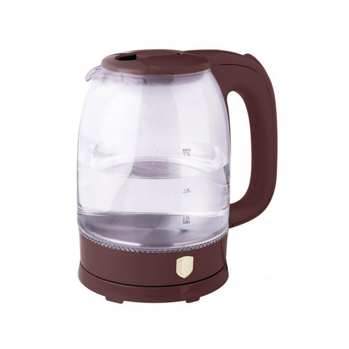 WASSERKOCHER ELEKTRISCH Braun 22/16/25 cm BH9568 - Braun, Glas (16/25/22cm) - Berlinger Haus