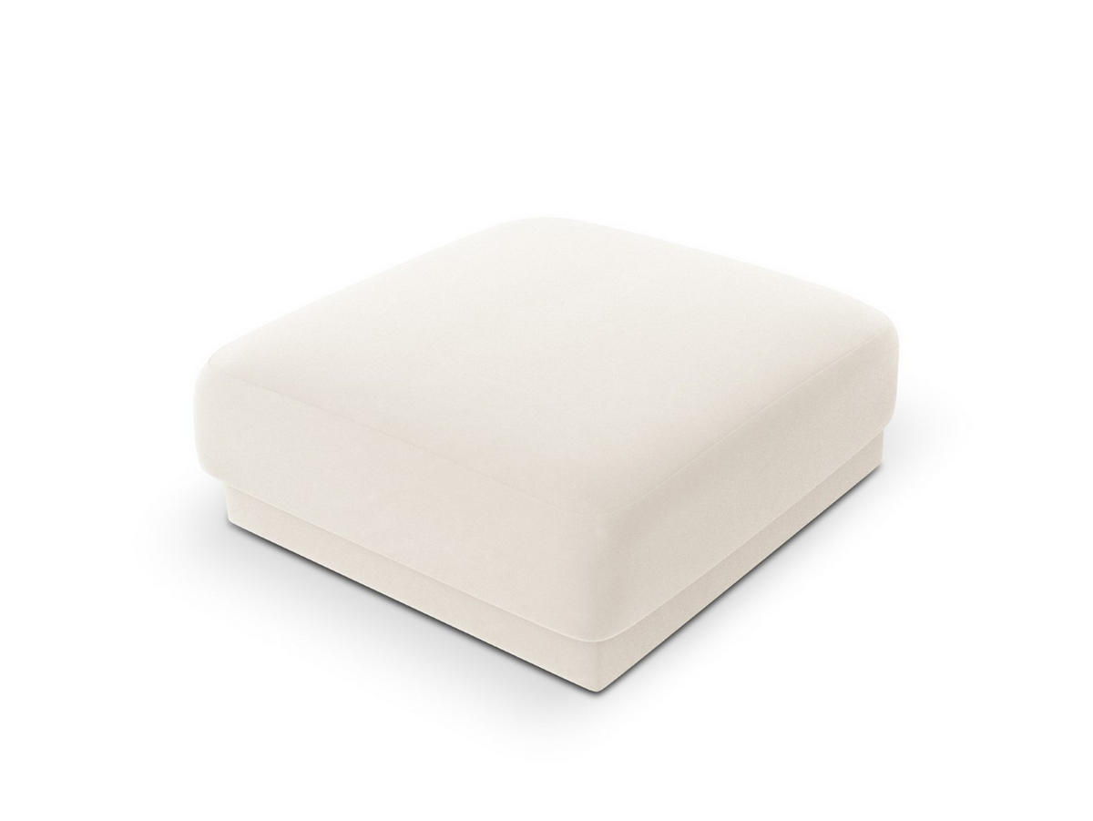 POUF Miley aus Samt leichtes beige - Beige, Textil (90/40/90cm) - Micadoni