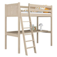 HOCHBETT N04 mit Schreibtisch Sonoma Eiche 90/180 - Sonoma Eiche, Naturmaterialien/Holz (90/180cm) - N-Wood