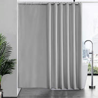 DUSCHVORHANG Grau 240 x 180 cm - Grau, Textil (180/240cm)