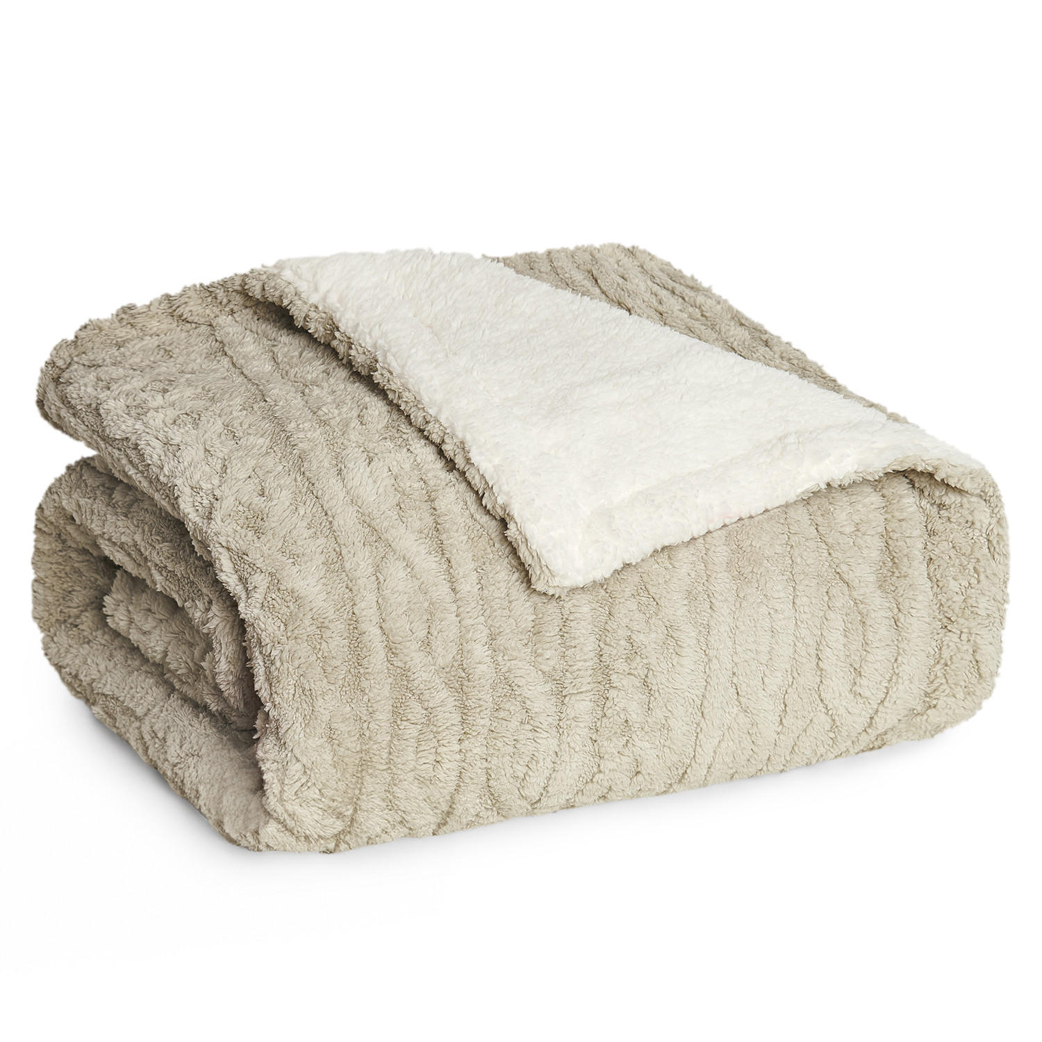 KUSCHELDECKE 150/200 cm, Sandfarben & Beige - Sandfarben/Sonoma Eiche, Textil (150/200cm) - Blumtal