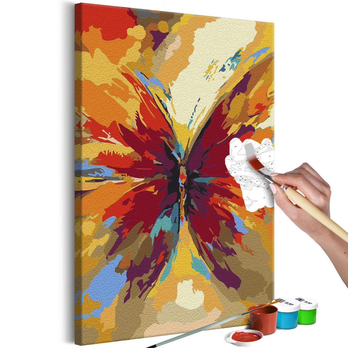 MALEN NACH ZAHLEN Bunt 40/60 cm - Multicolor, Textil (40/60cm) - KUNSTLOFT
