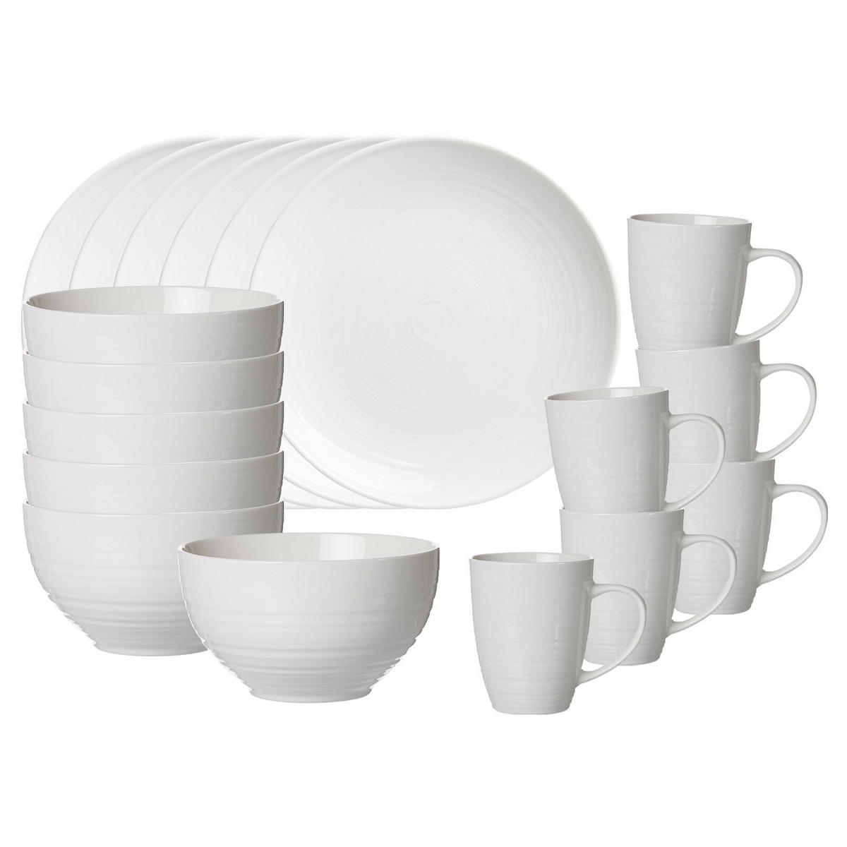 FRÜHSTÜCKS-SET Suomi Beige 18er Set - Beige, Keramik (1/1/1cm) - Ritzenhoff Breker