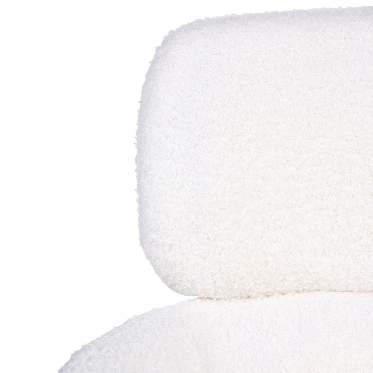SCHREIBTISCHSTUHL Bouclé Weiß Alena - Weiß, Textil (60/84/60cm) - Beliani