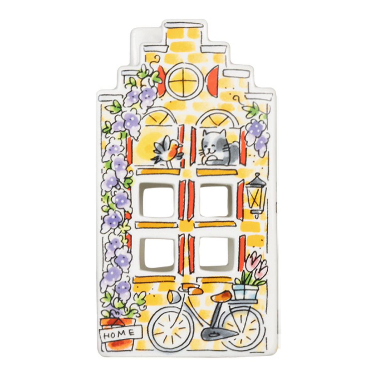 LICHTHAUS Zuhause, süßes Zuhause in Bunt - 14cm - Multicolor, Keramik (8.1/15/8.1cm) - Blond Amsterdam