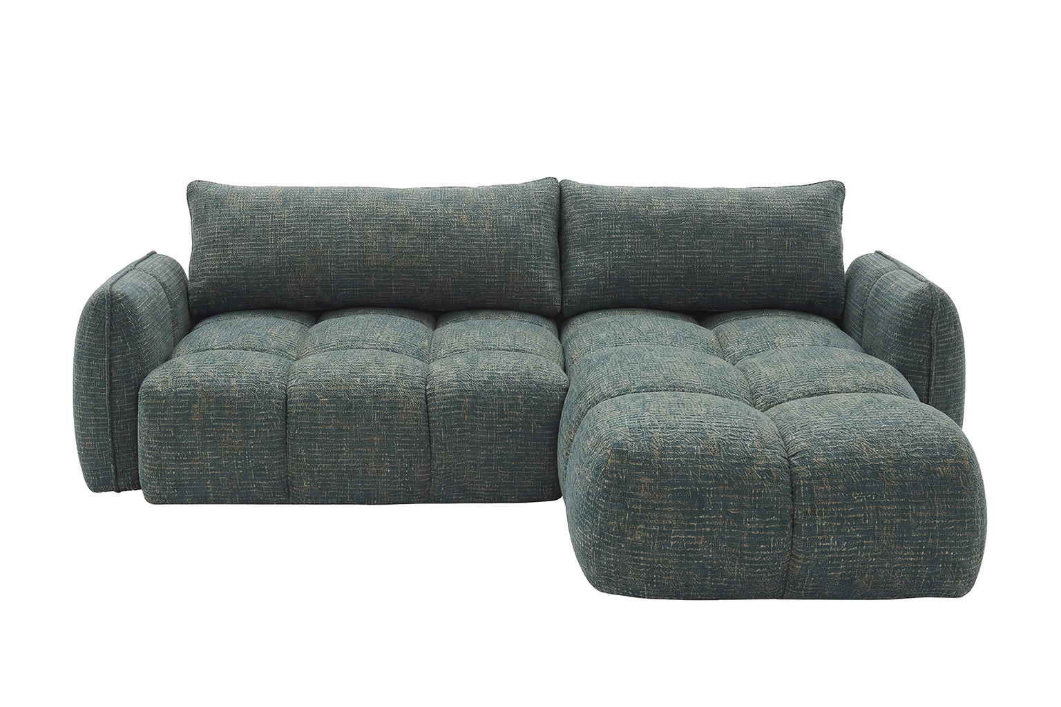 ECKSOFA L-Form Mit Schlaffunktion, Chenillestoff Puente, Azurblau, Rechts, BELVEDER L - Blau, Holz (250/168cm) - Kaiser Möbel