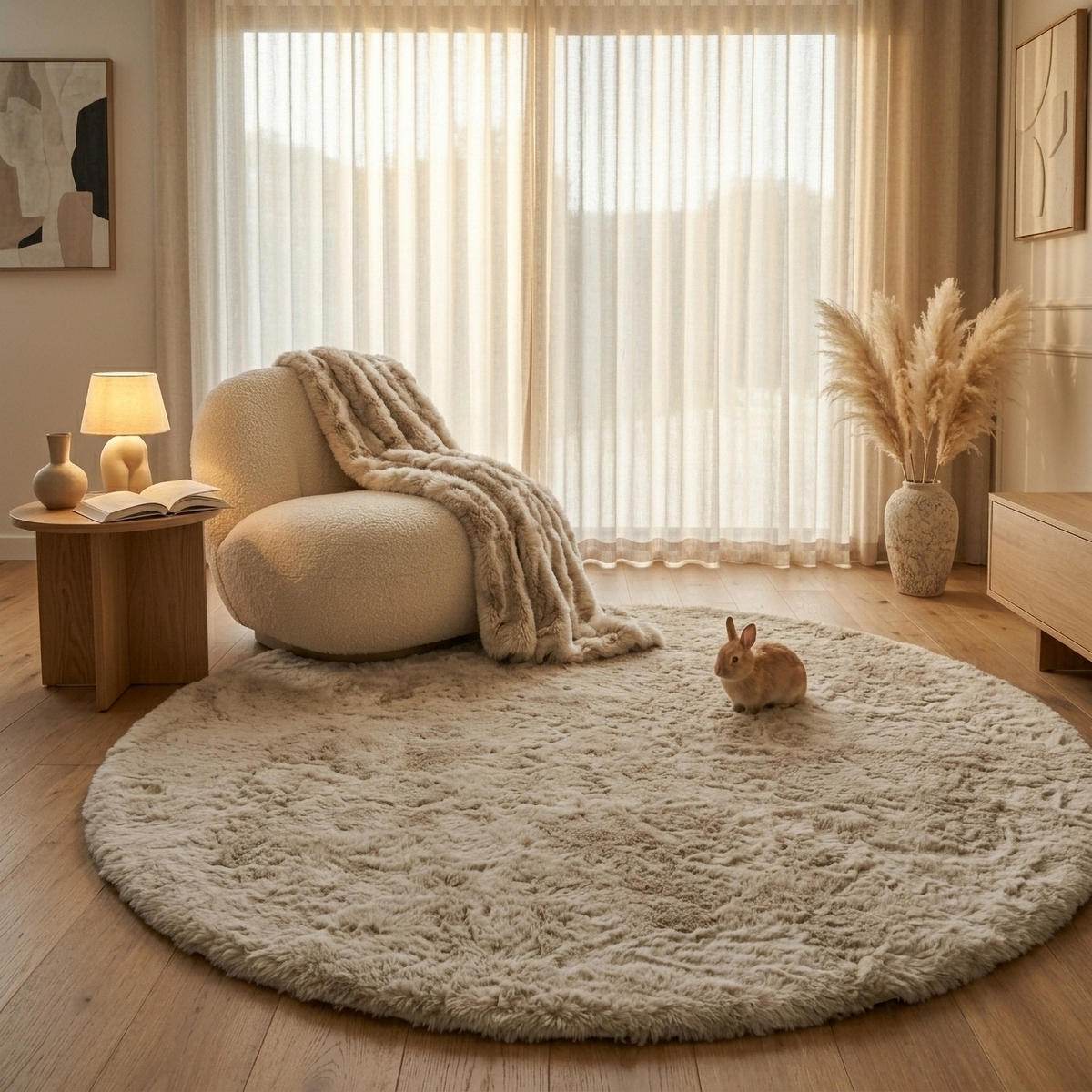 FELLTEPPICH CLOUD SUPER SOFT 200/200 cm Greige - Greige, Textil (200/200cm) - Consilio Concept