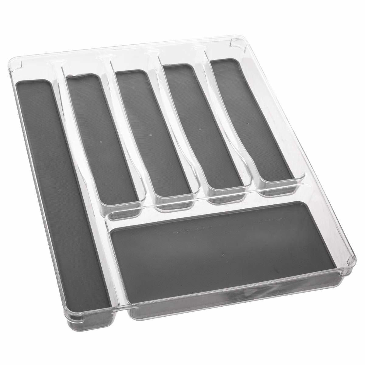 BESTECK-SCHUBLADENORGANIZER Behälter 40/32/4,5 cm - Schwarz, Kunststoff (32/4.5/40cm) - 5five Simply Smart