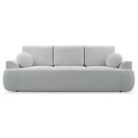 3-SITZER SOFA Barletto Grau-Beige Bouclé - Taupe/Schwarz, Holz/Textil (248/94/110cm) - Selsey