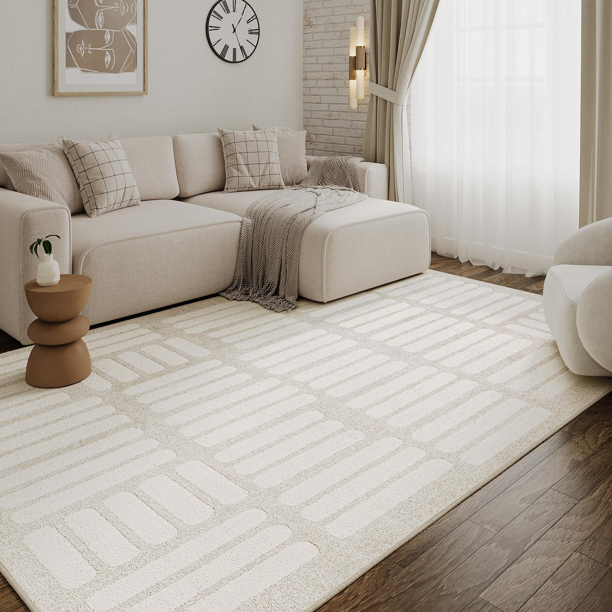 TEPPICH TERRA Creme 200/300 cm - Creme, Textil (200/300cm) - Tapiso