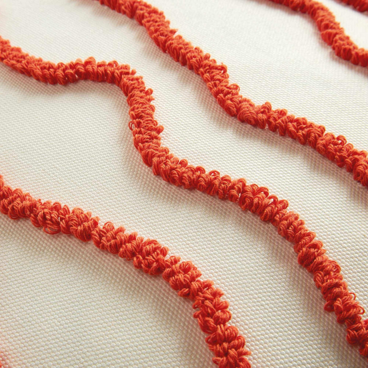 ZIERKISSENHÜLLE WAVY - Orange, Textil (45/45cm) - Tom Tailor