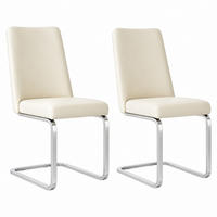 ESSZIMMERSTUHL mit Rautendesign 2er-Set Samt Beige - Beige, Metall (45/88/52cm) - Meubliv