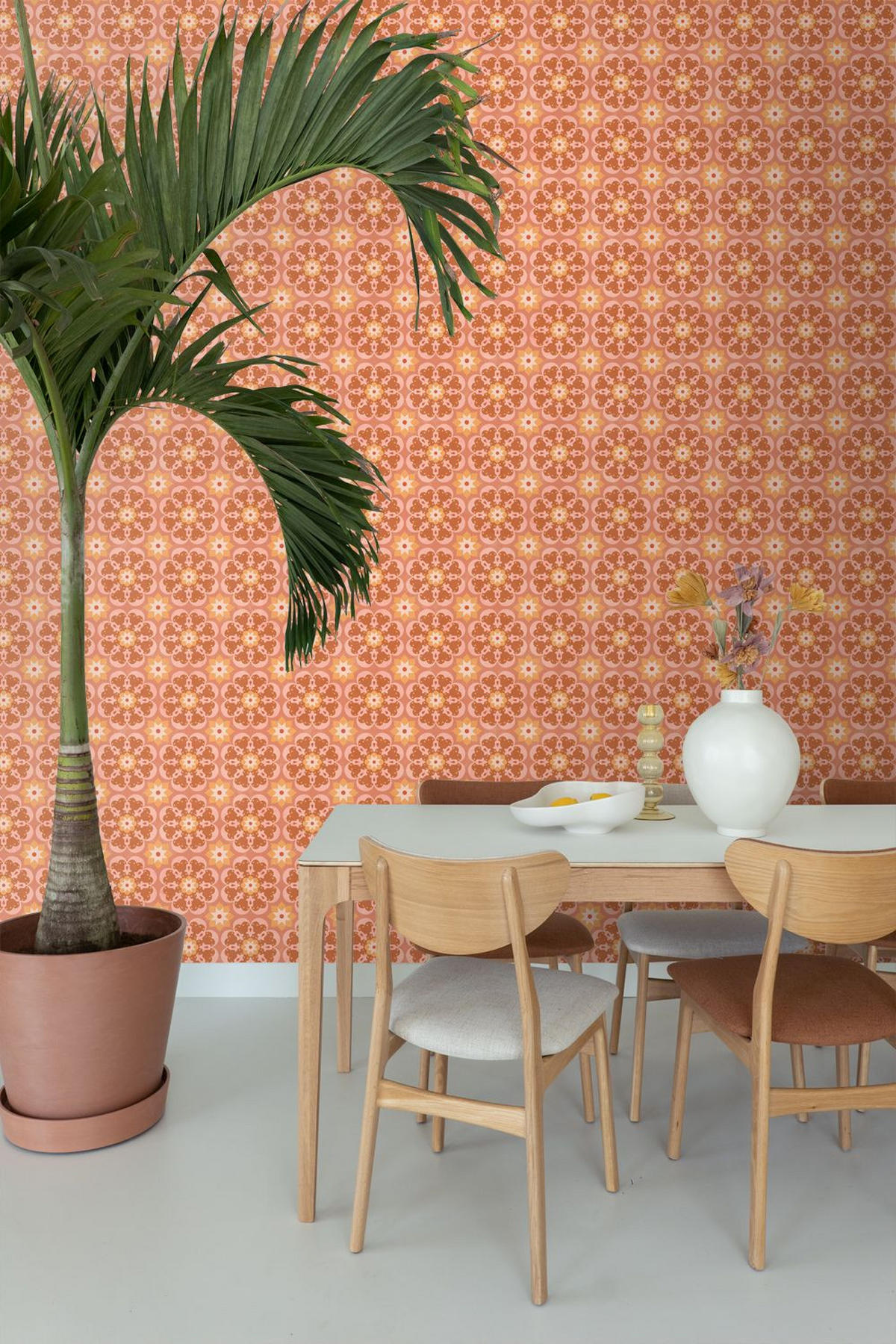 TAPETE Fliesenmuster 50 x 900 cm - Terracotta, Papier (50/900cm) - ESTAhome