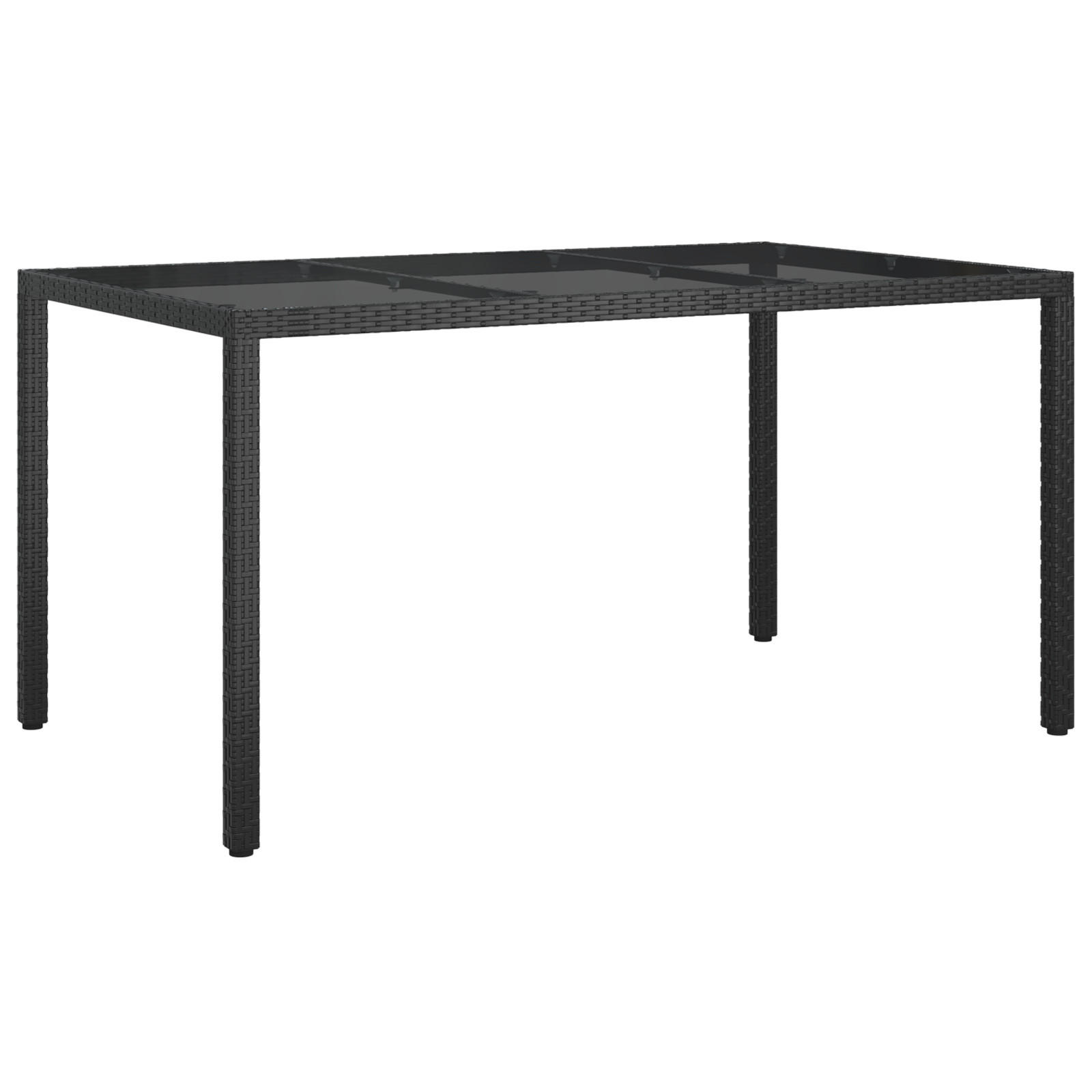 GARTENTISCH Roth 90/75.5/150 cm - Schwarz, Naturmaterialien (90/150/75.5cm) - ZMH