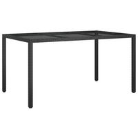 GARTENTISCH Roth 90/75.5/150 cm - Schwarz, Naturmaterialien (90/150/75.5cm) - ZMH