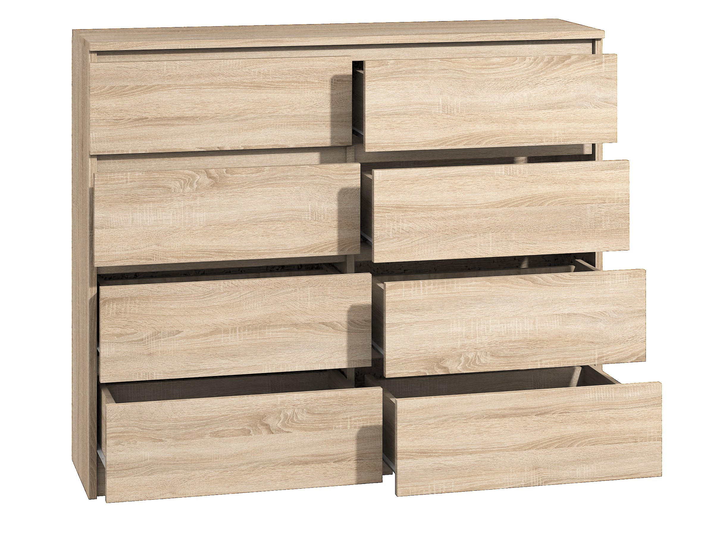 KOMMODE bella8 140 sonoma - Sonoma Eiche, Holzwerkstoff (140/98/35cm) - roe furniture