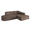 ECKSOFA Ottomane Rechts IREA-L1-v4 - 233x165x72,5 cm Braun - Braun, Holzwerkstoff/Textil (233/165cm) - ALTDECOR