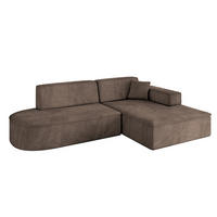 ECKSOFA Ottomane Rechts IREA-L1-v4 - 234x171x79 cm Braun - Braun, Holzwerkstoff/Textil (171/234cm) - ALTDECOR