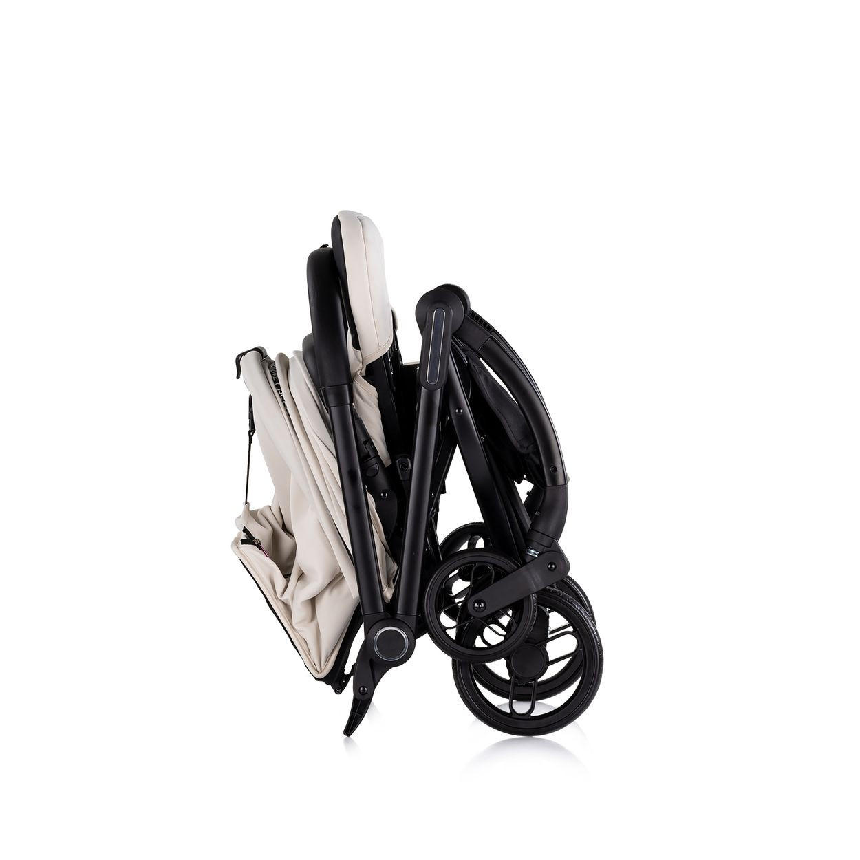 KINDERWAGEN Revolut creme Sitz 360 Grad drehbar, verstellbar, EVA-Reifen - Creme, Metall (57/48/109cm) - Chipolino