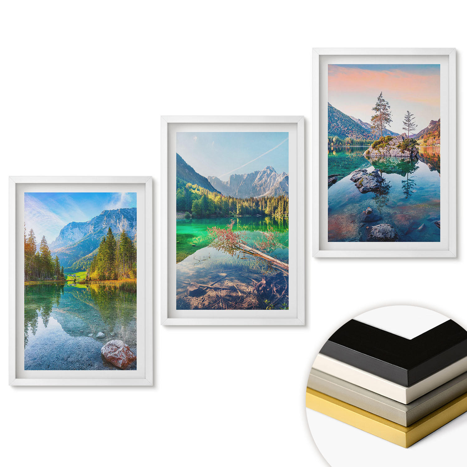ArtPrintCave Wandbilder Weiß 40x60 cm