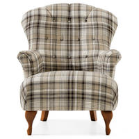 SESSEL MIT FUẞSTÜTZE TOMIS, Braun/Beige - Braun, Eichenholz/Holz (76/101/83cm) - KONSIMO®