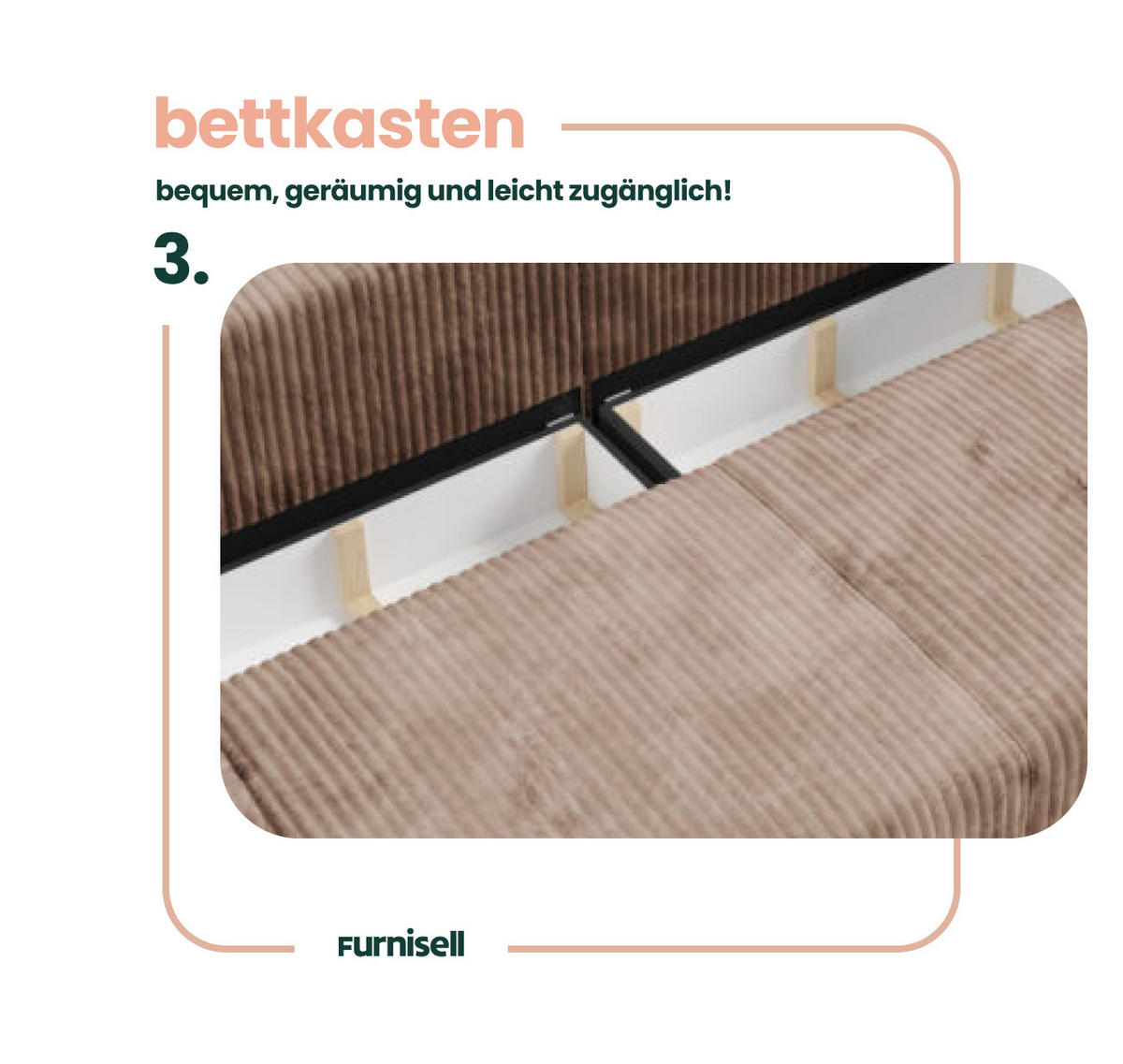 SCHLAFSOFA 4-Sitzer Cord Brown - Braun, Textil (244/70/102cm) - Furnisell