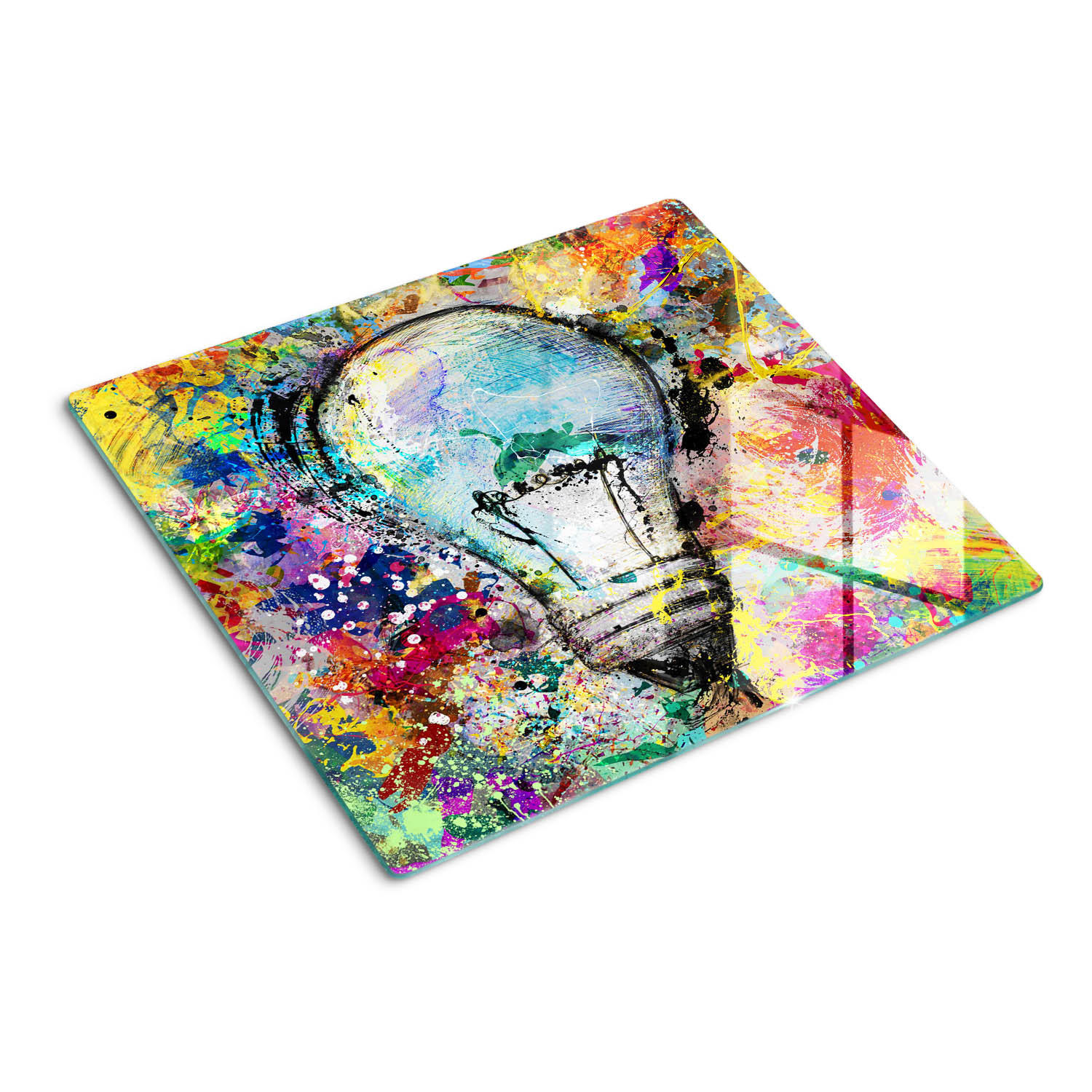 Tulup Glasplatte Mehrfarbig 60x0.4x52 cm