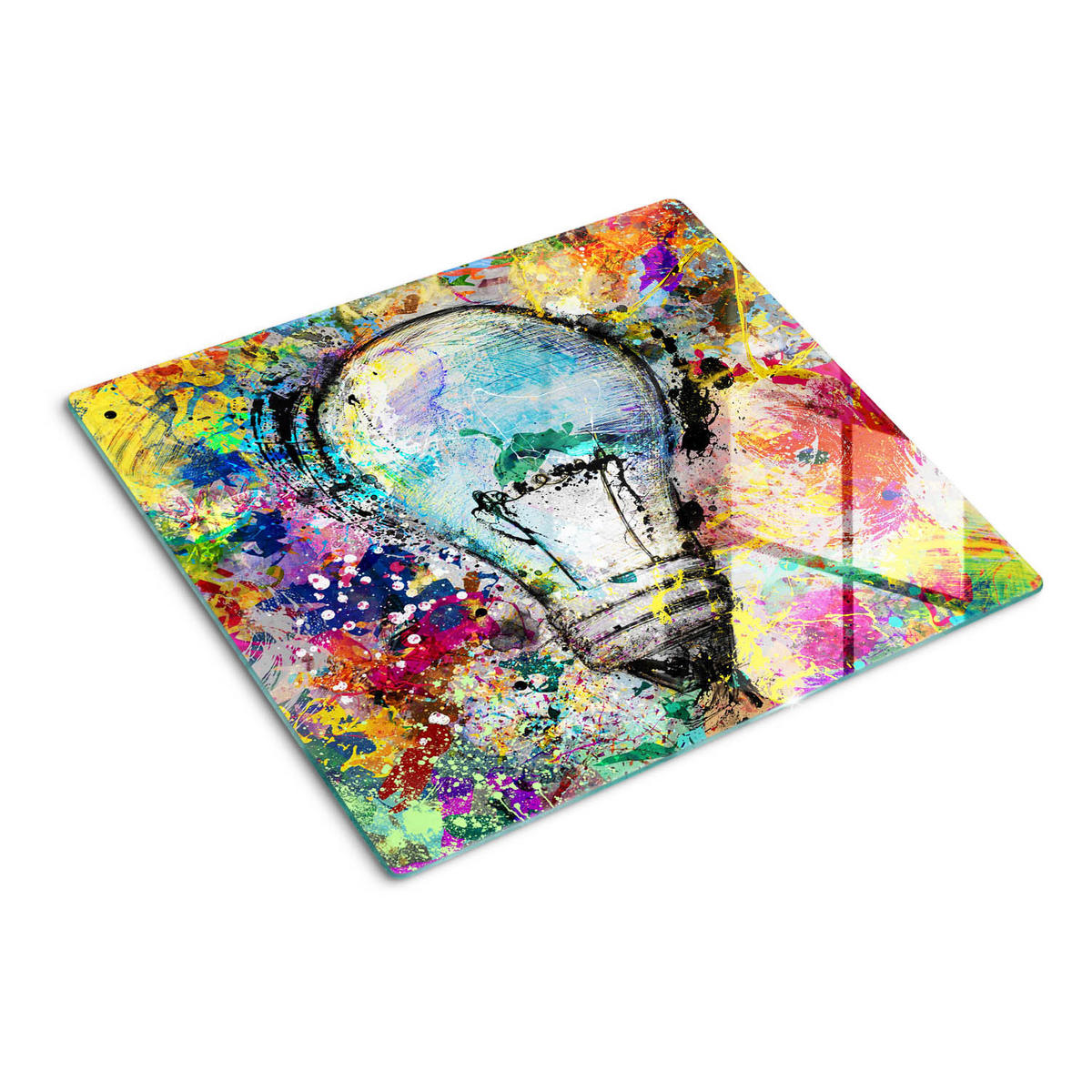 GLASPLATTE 60x52 cm Birne - Multicolor, Glas (60/0.4/52cm) - TULUP