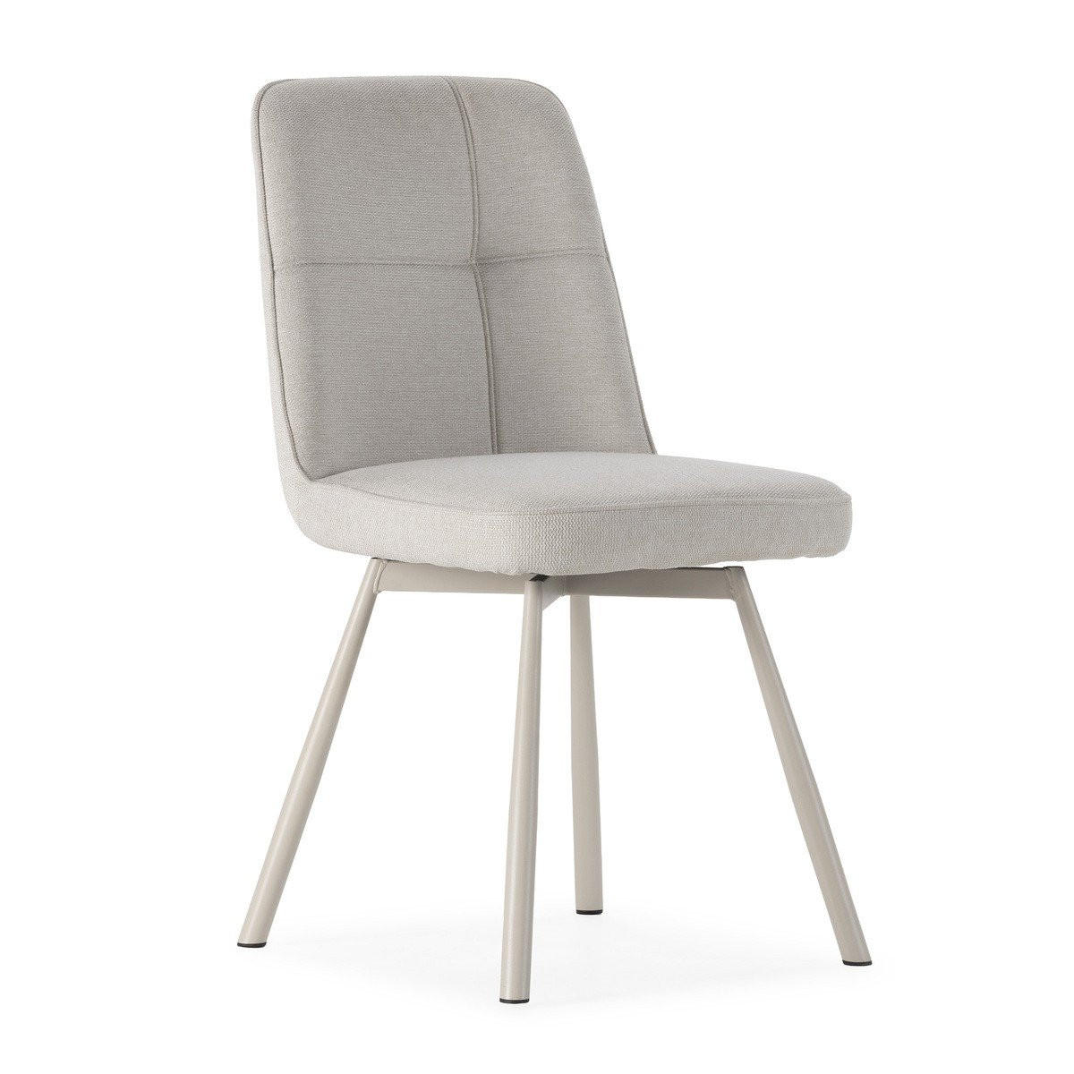 ESSZIMMERSTÜHLE 4er Set 56/46/49,5 cm - Creme, Textil (56/49.5/46cm) - Calicosy