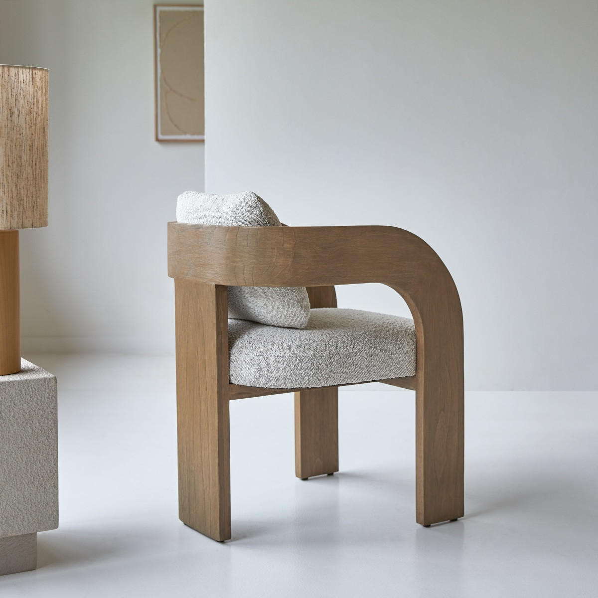 STUHL Boti Beige aus Helles Mindiholz - Beige, Holz (55/72/61cm) - Tikamoon