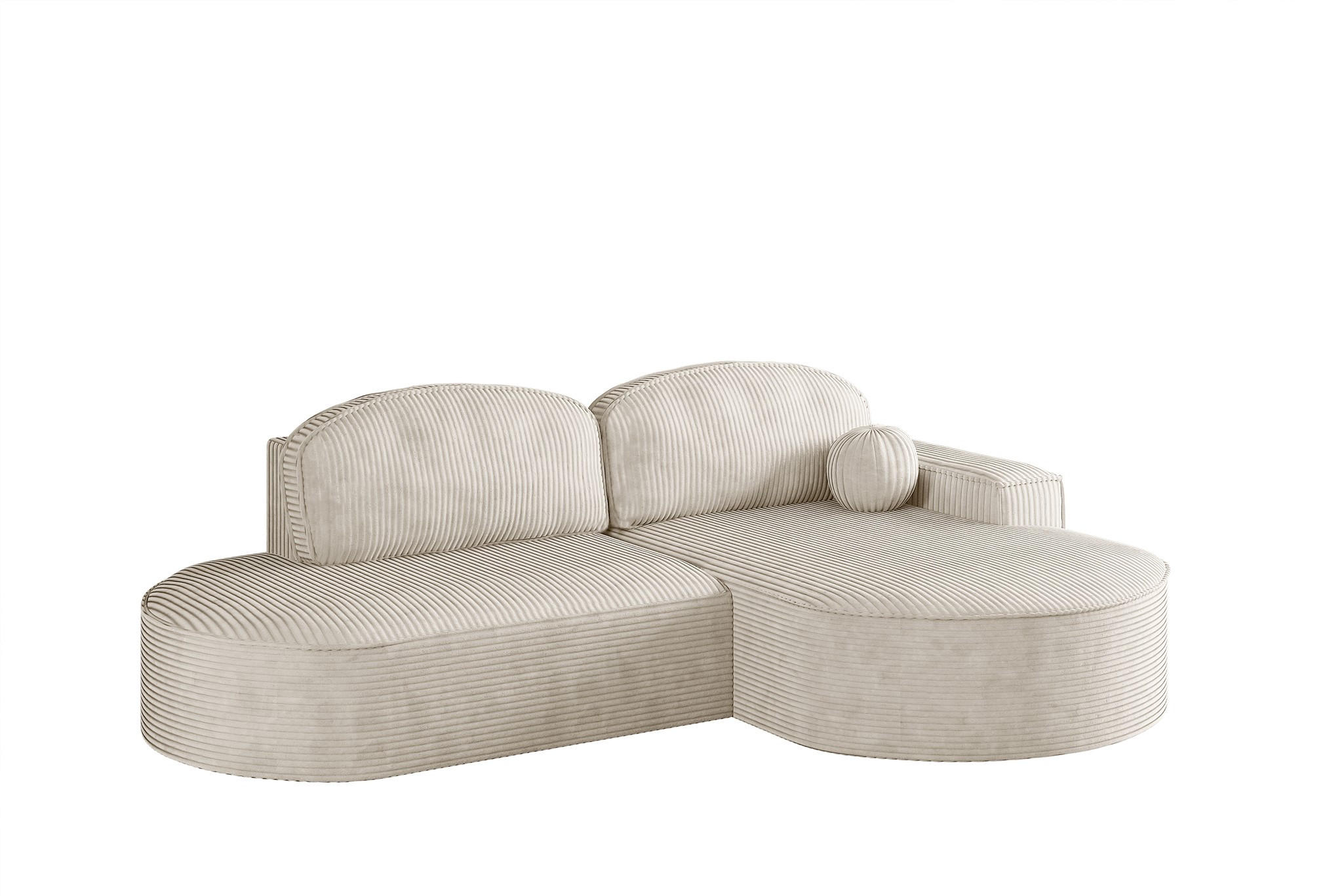 ECKSOFA Girona Mit Schlaffunktion - Weiß, Holzwerkstoff/Textil (278/179cm) - Fun Möbel