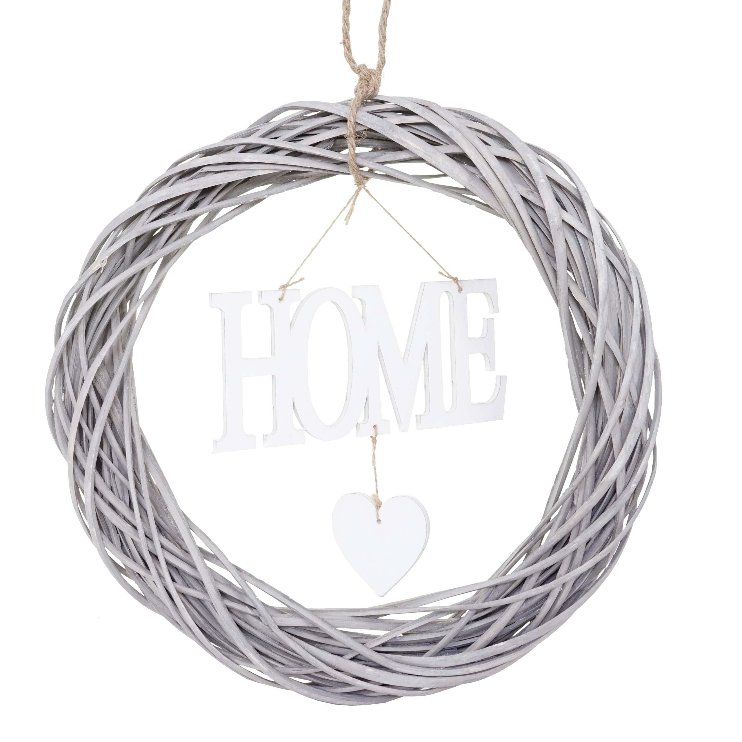 TÜRKRANZ HOME RUND Grau, Weiß - Weiß/Grau, Holz (40/6/40cm) - MCW