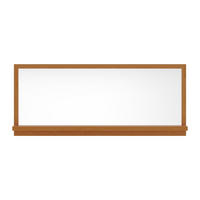 WANDSPIEGEL mit Ablage - Eiche - 120 x 50 cm - Holzfarben - JIAO - Naturfarben, Holz (120/50/12cm) - Vente-Unique