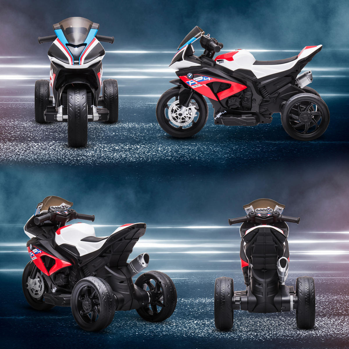 KINDERMOTORRAD DE-06285 mit Scheinwerfer und 3 Musikmodi Rot - Rot, Kunststoff/Metall (82.5/42/54cm) - ComfortXL