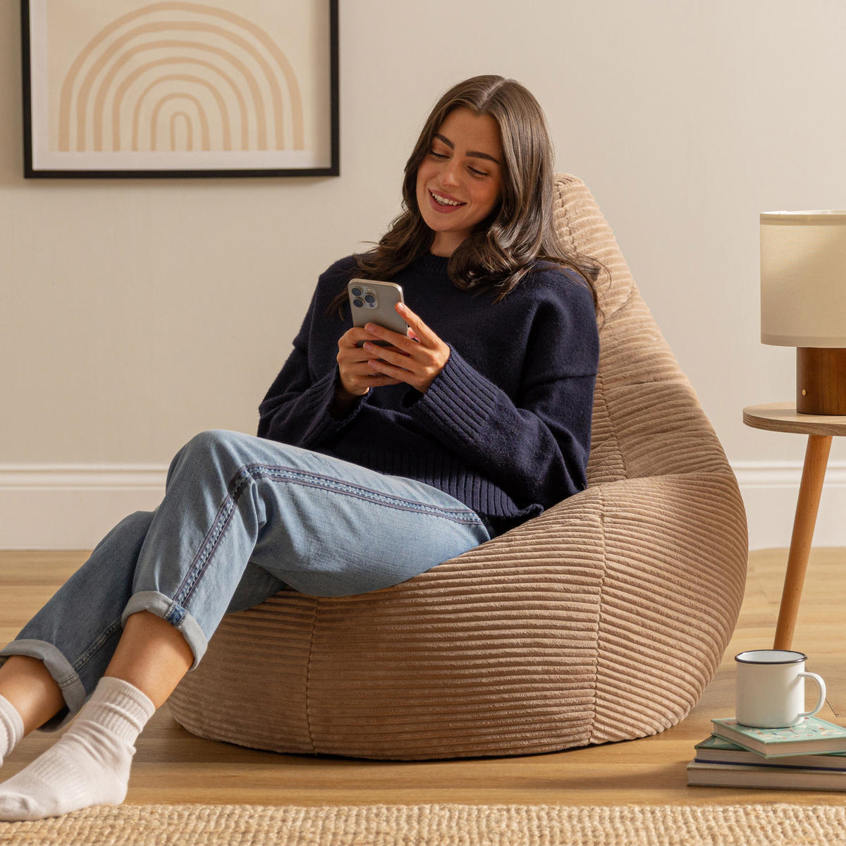 SITZSACK Dalton - Mokka, Textil (90/73/84cm) - icon