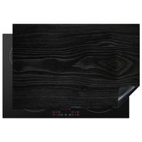 HERDABDECKPLATTE Schwarz - Holzoptik 78x52 cm - Schwarz, Kunststoff (78/0.2/52cm) - MuchoWow