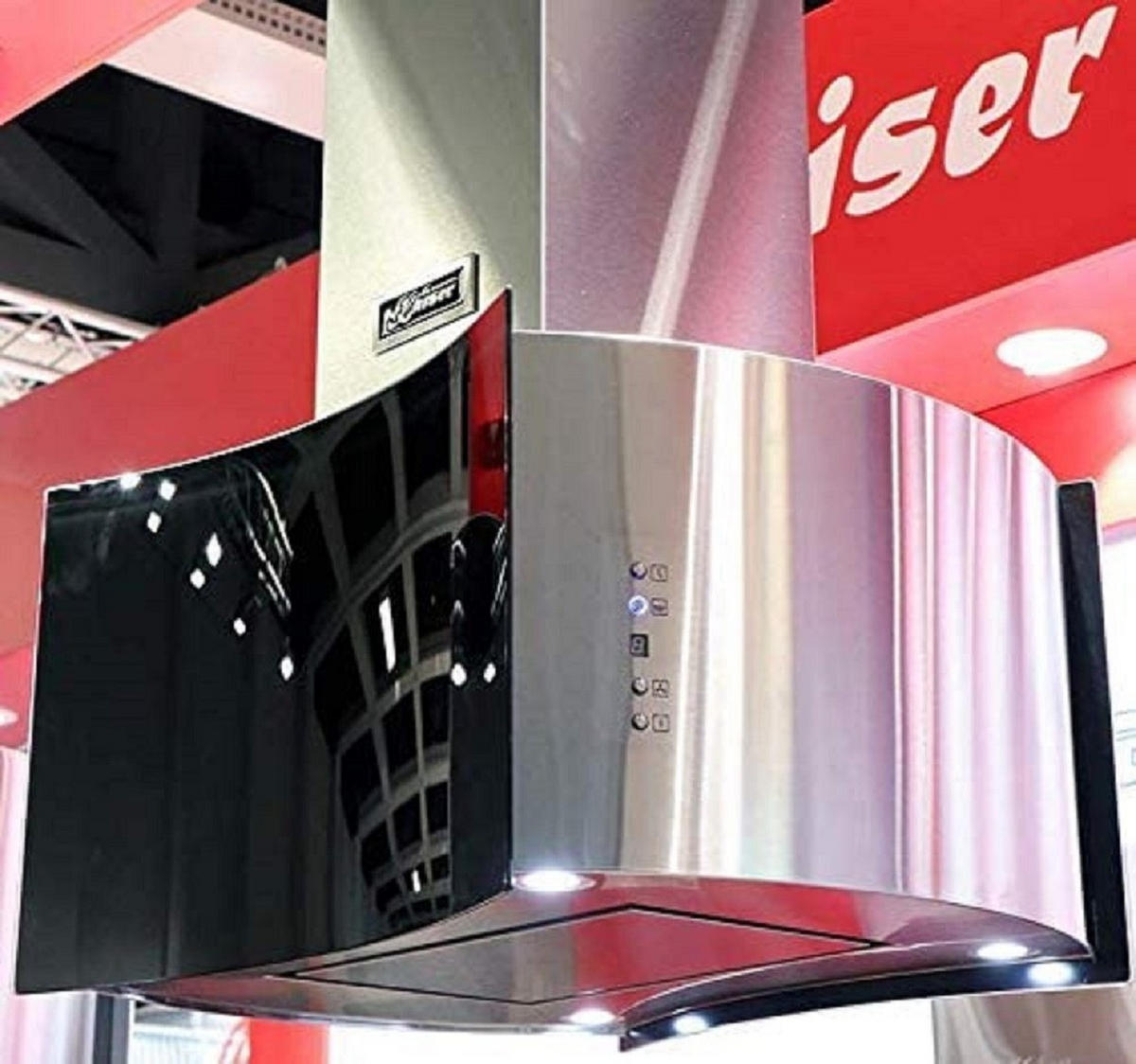 DUNSTABZUGSHAUBE AI 7418 Eco 70 cm Schwarz - Schwarz, Glas (70/98.5/60cm) - Kaiser Küchengeräte