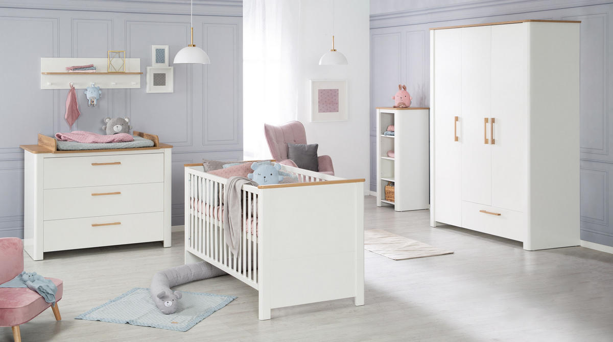 BABYZIMMER-SET Ava, 2-teilig - Weiß, Holzwerkstoff (78/83.5/143cm) - Roba