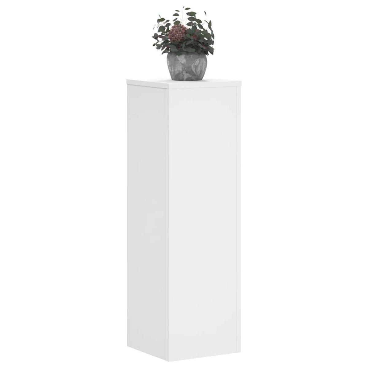 PFLANZENSTÄNDER 2er Set Weiss 25/25/80 Cm Holzwerkstoff - Weiß, Holzwerkstoff (25/80/25cm) - vidaXL
