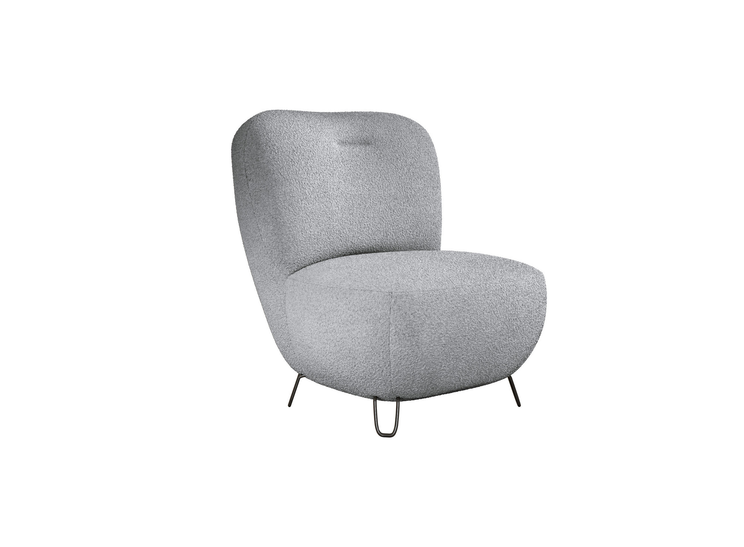 SESSEL LUIS, Skandinavischer Stil – Freistehend, 82×56×82 cm, DUNKELGRAU - Dunkelgrau/Schwarz, Holz/Textil (82/82/66cm) - DomoHome