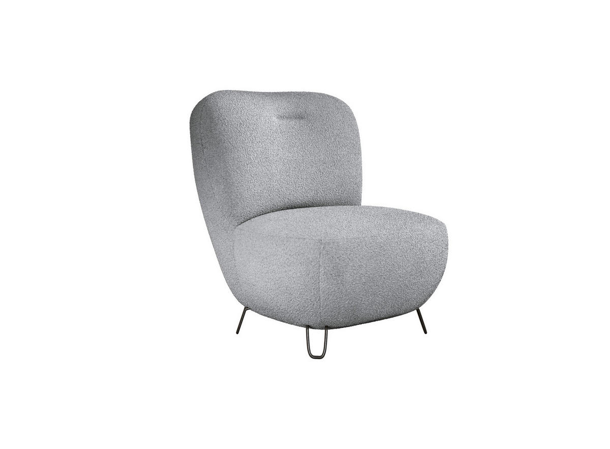 SESSEL LUIS, Skandinavischer Stil – Freistehend, 82×56×82 cm, DUNKELGRAU - Dunkelgrau/Schwarz, Holz/Textil (82/82/66cm) - DomoHome