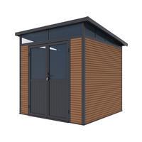 GARTENHAUS Aluminium WPC 218/218/226 cm Teak - Braun, Metall (218/226/218cm) - WEIDE