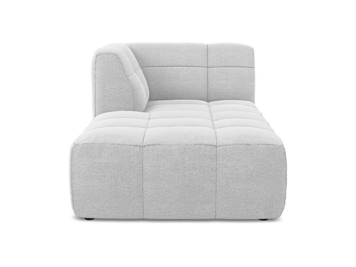 SOFAELEMENT Links Bouclé Stoff Grau - Silberfarben/Schwarz, Holzwerkstoff/Kunststoff (101/77/175cm) - Makamii