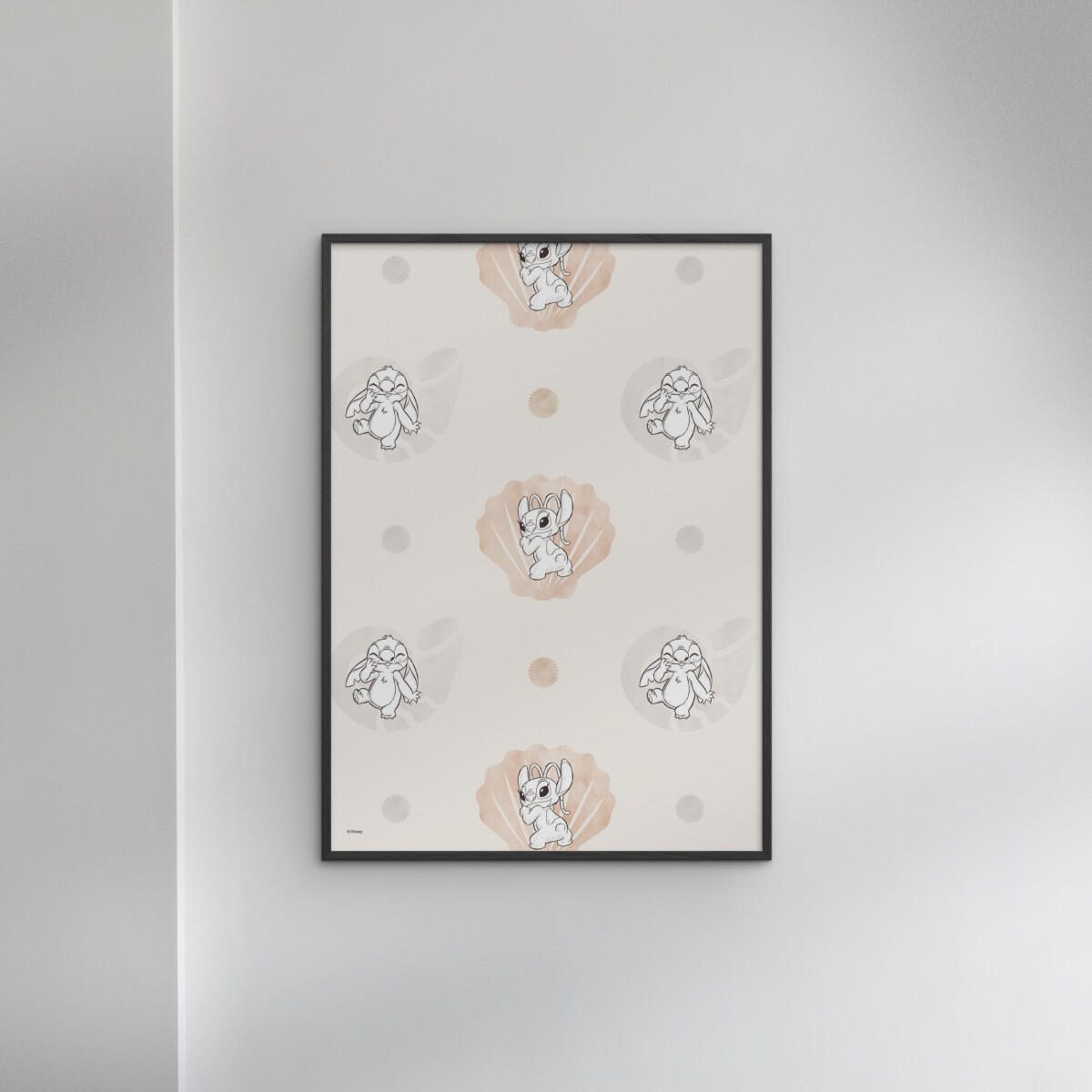 POSTER mit Rahmen Disney - Disney - Stitch Bubble Pattern - Multicolor/Schwarz, Holz/Papier (70/100cm) - Poster&Frame