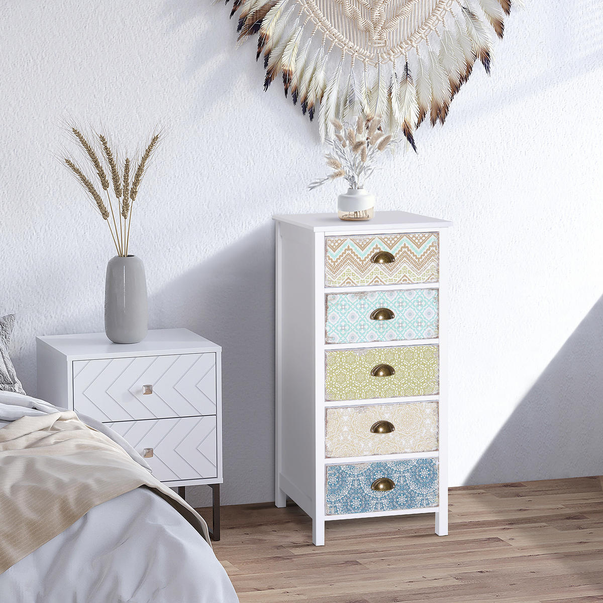 NACHTTISCH Weiß 1 Stück - Weiß, Kunststoff (46/975/34cm) - GiPP