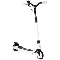 E-SCOOTER, Aluminium， Schwarz/Weiß, 76L x 53B x 90/95Hcm - Schwarz, Metall (95cm) - HOMCOM