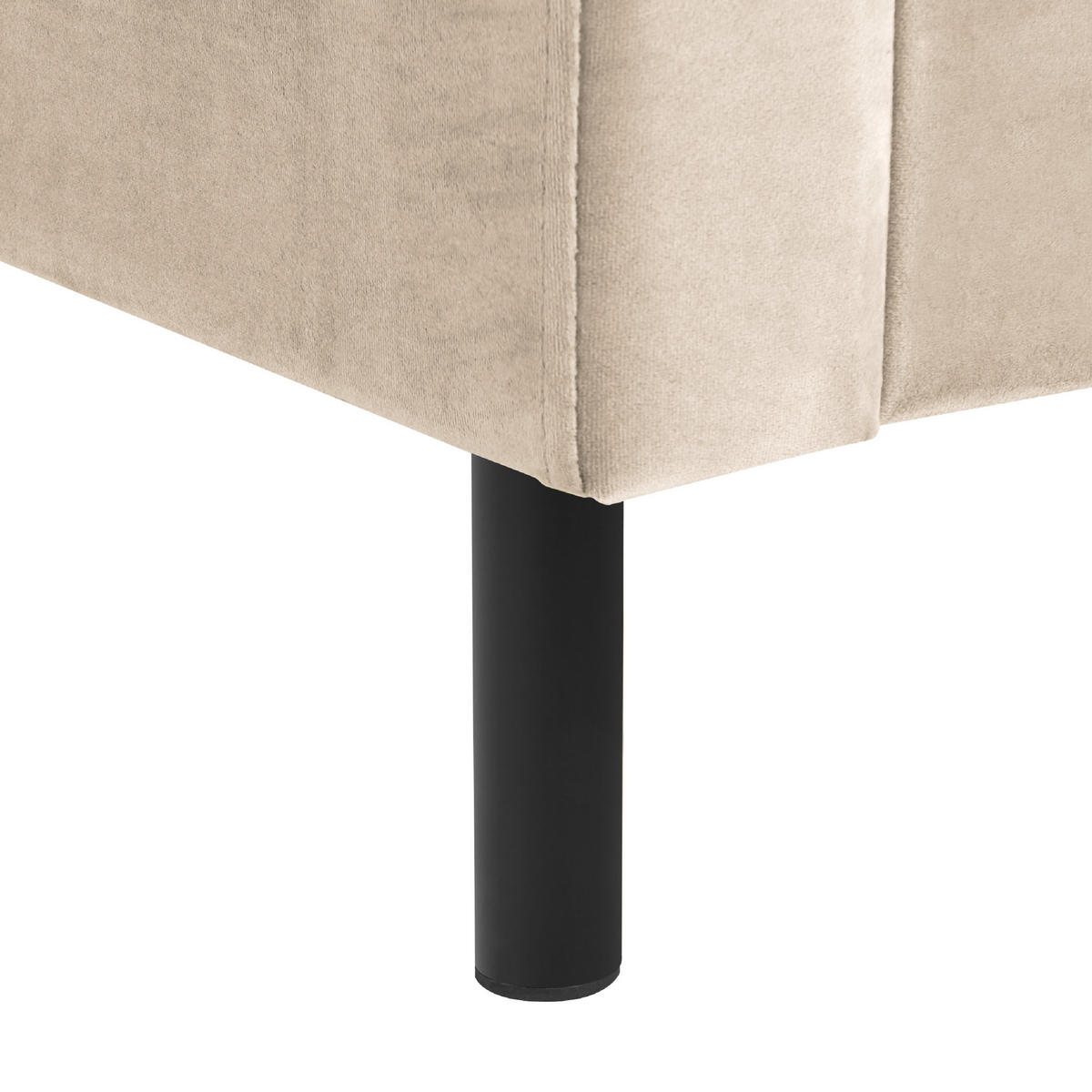 BETT mit Lattenrost 160x200 cm Beige Villette - Beige, Textil (160/200cm) - Beliani
