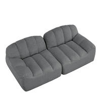2-SITZER-SOFA DE-34312 Muschelform Grau - Grau, Textil (104/79/210cm) - ComfortXL